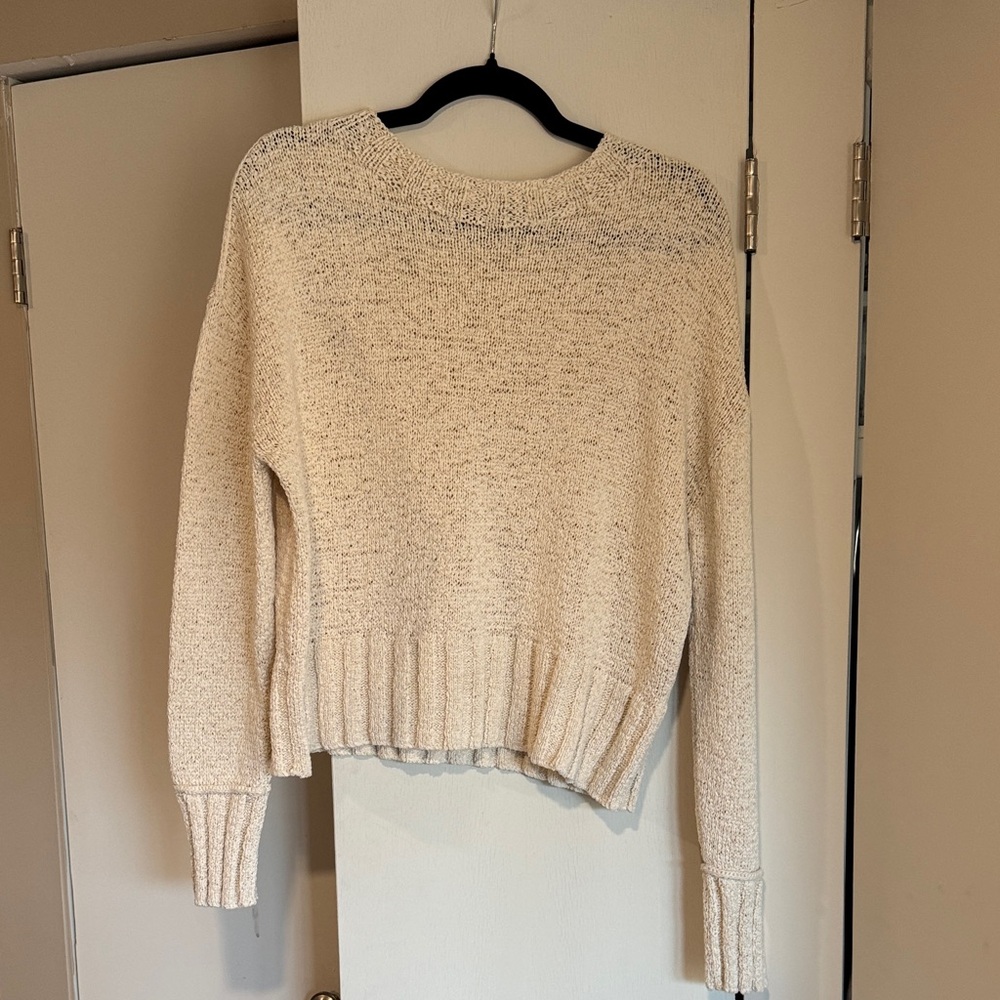 J. Crew Cream Marled Crewneck Sweater